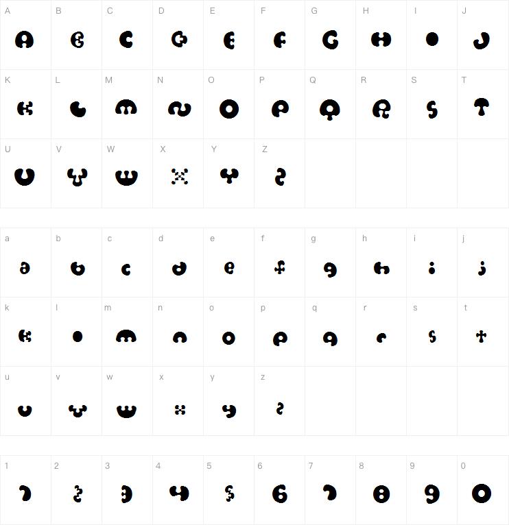 Perturb the Outline Curved字体