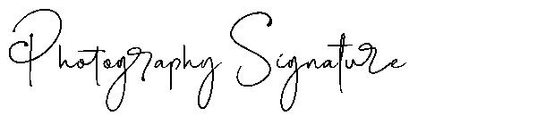 Photography Signature字体