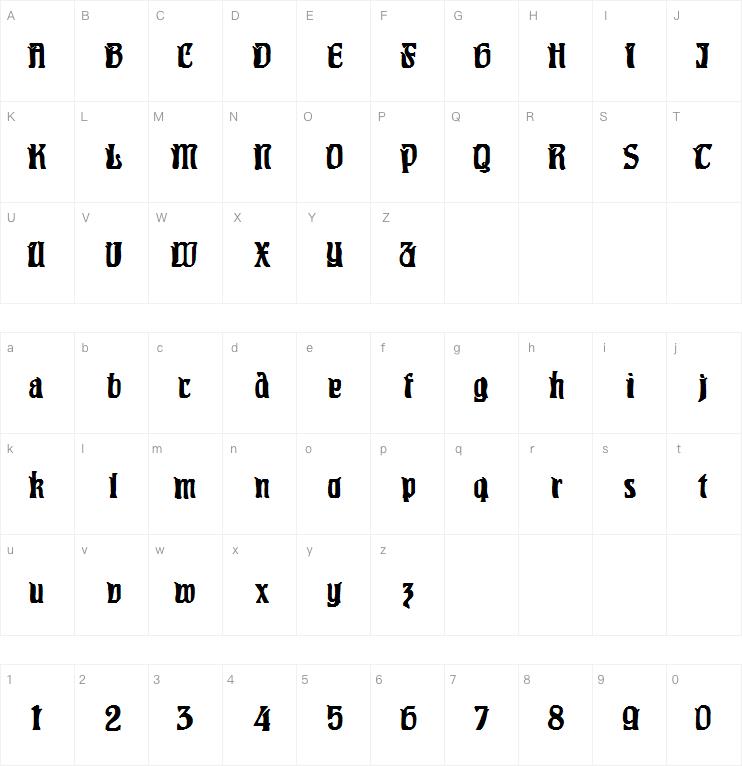 PittoresqJugendstil字体
