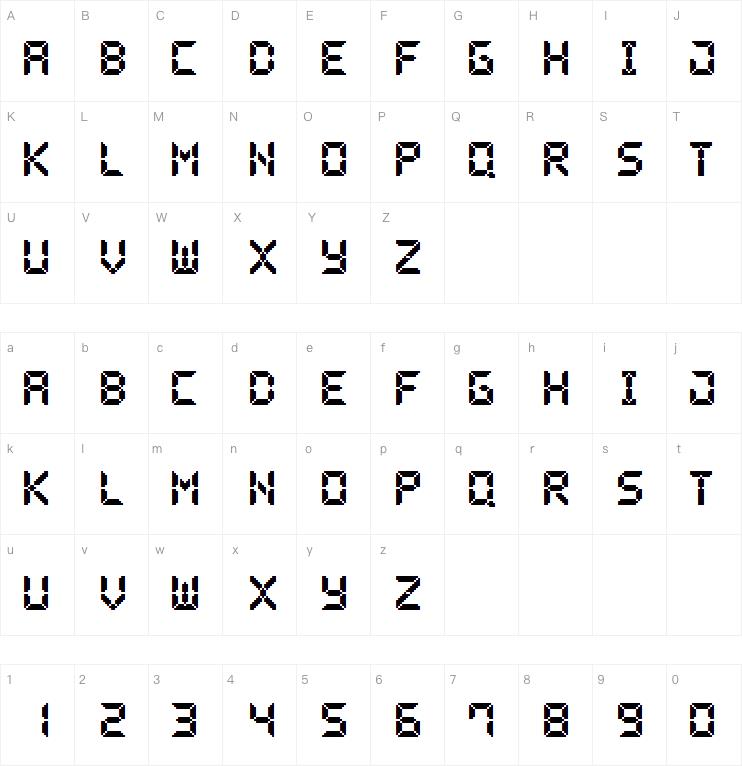Pixel LCD7字体