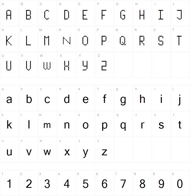 PixelLetters字体