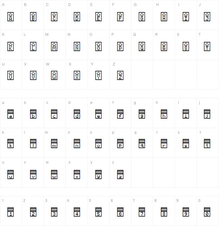 Pixelstars & Stripes Regular字体