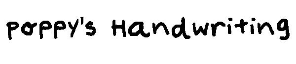 Poppy's Handwriting