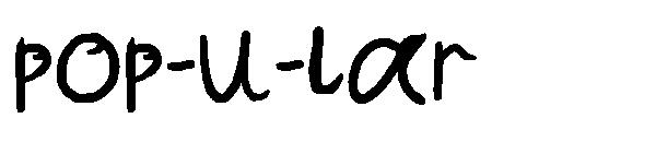 pop-u-lar字体