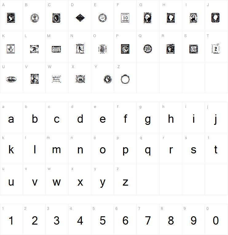 Postage Stamps字体