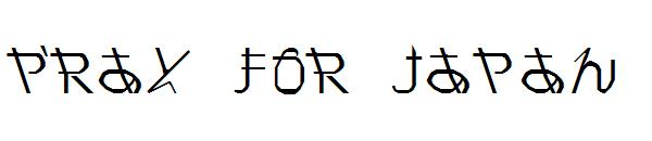 Pray for Japan字体