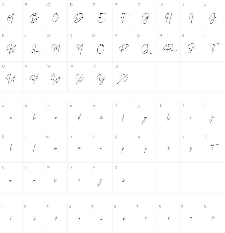 Prestige Signature Script  Demo字体