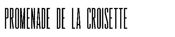 Promenade de la Croisette字体