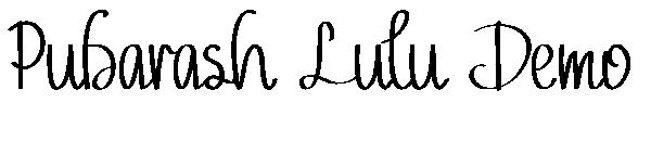 Pubarash Lulu Demo字体