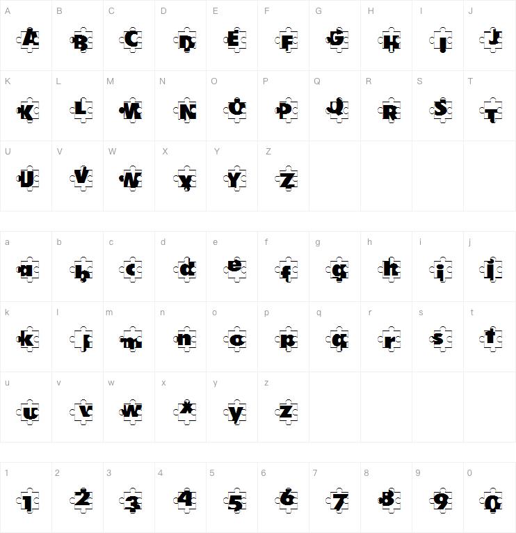 Puzzle Pieces字体