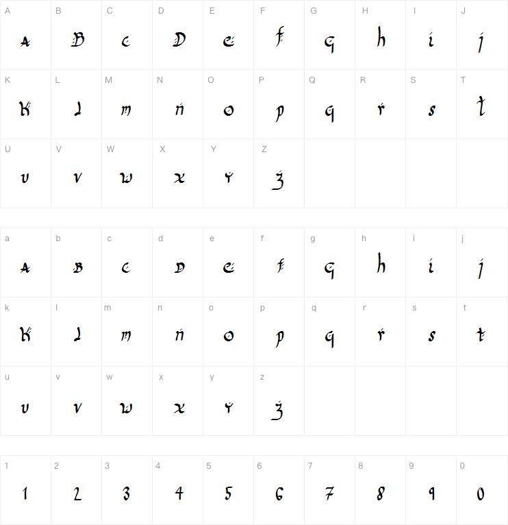 Quick Quill字体
