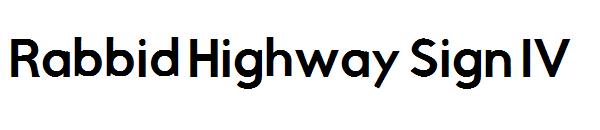 Rabbid Highway Sign IV字体