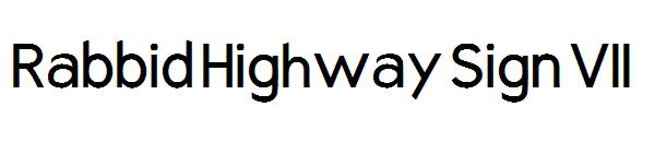 Rabbid Highway Sign VII字体