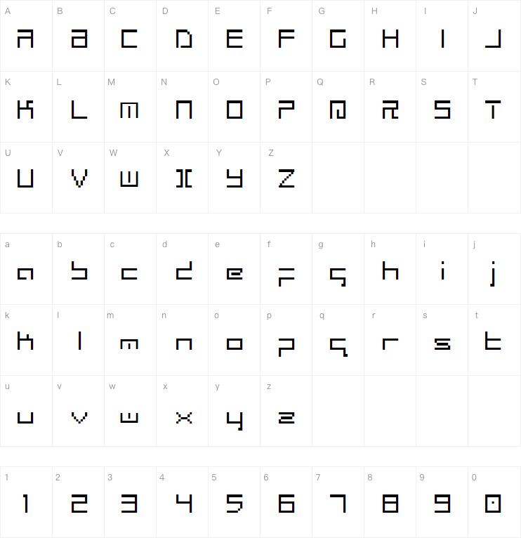 Radio Space Bitmap字体
