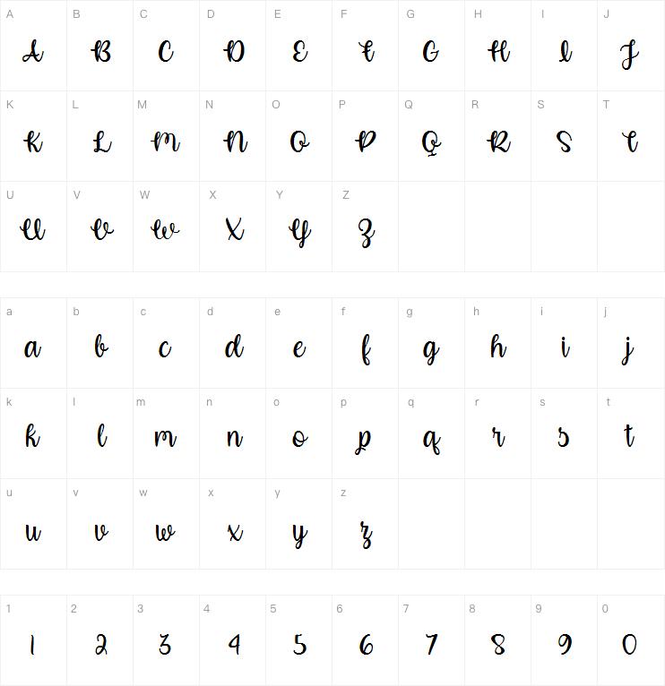 Rainbow in June字体