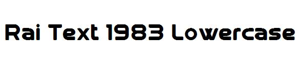 Rai Text 1983 Lowercase字体