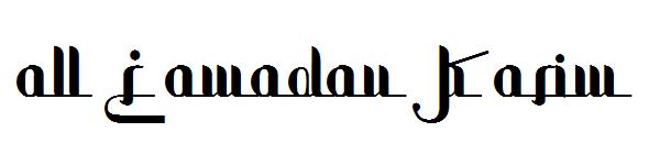 all Ramadan Karim字体