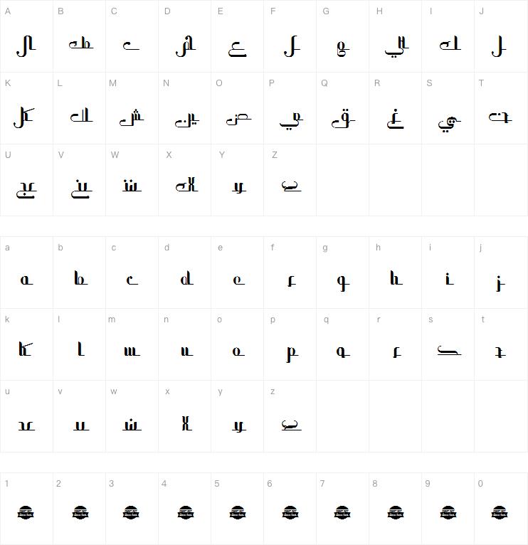 all Ramadan Karim字体