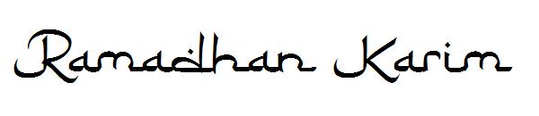 Ramadhan Karim字体