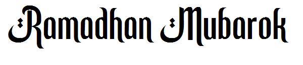 Ramadhan Mubarok字体