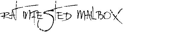 Rat Infested Mailbox字体