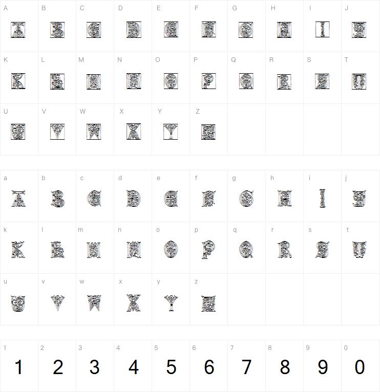 Rebuscada Caps字体