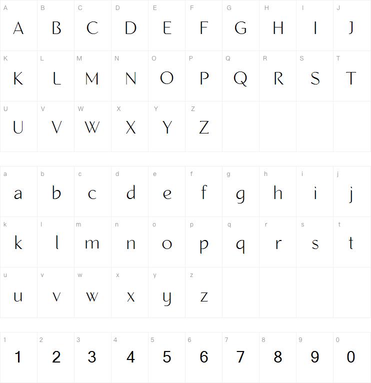 Recline Light字体