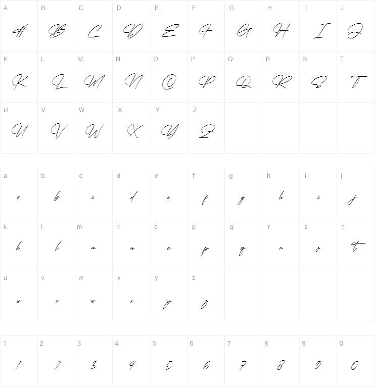 Rembulan Signature字体