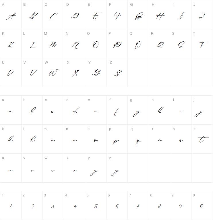 Renathalia Signature字体