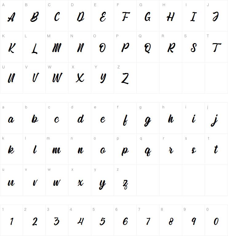 Rhythm - Script字体