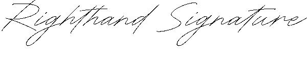 Righthand Signature字体