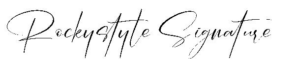 Rockystyle Signature字体