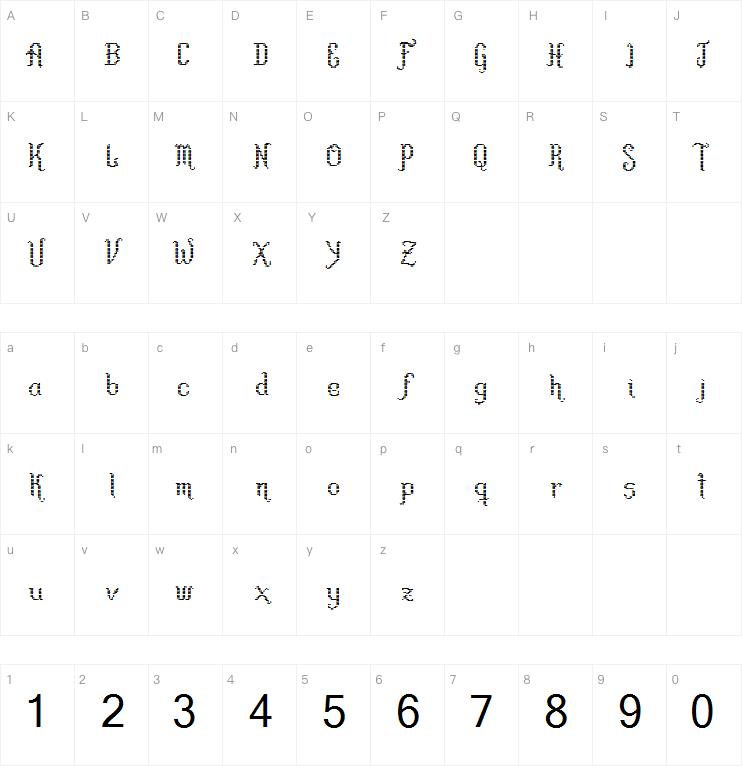 Romance fatal LCD字体