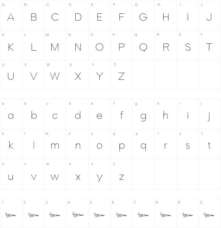 Romela Thin字体