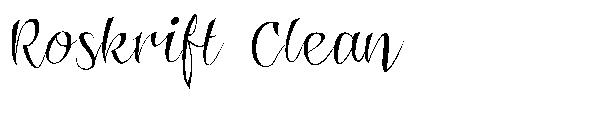 Roskrift Clean字体