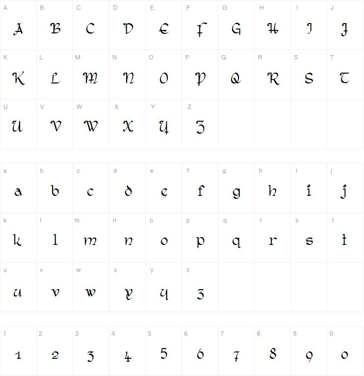 Rostock Kaligraph字体