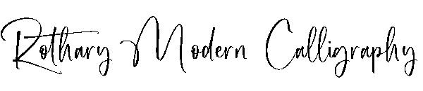 Rothary Modern Calligraphy字体