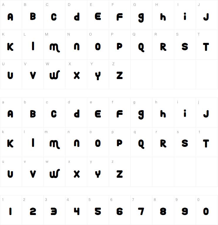 Roundy Rainbows字体