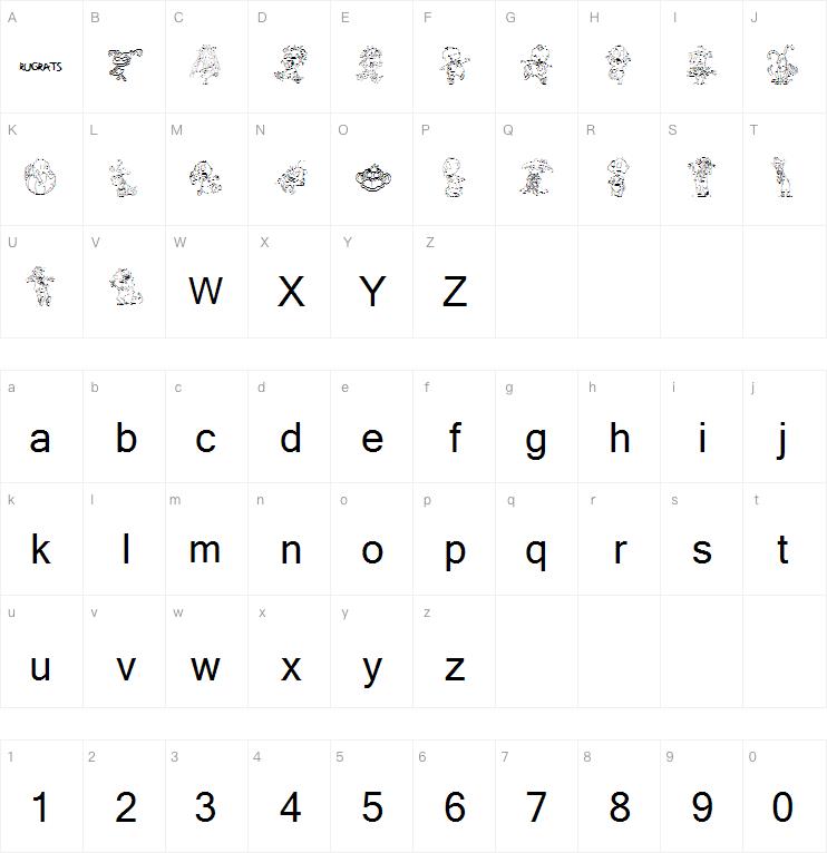RugBats字体