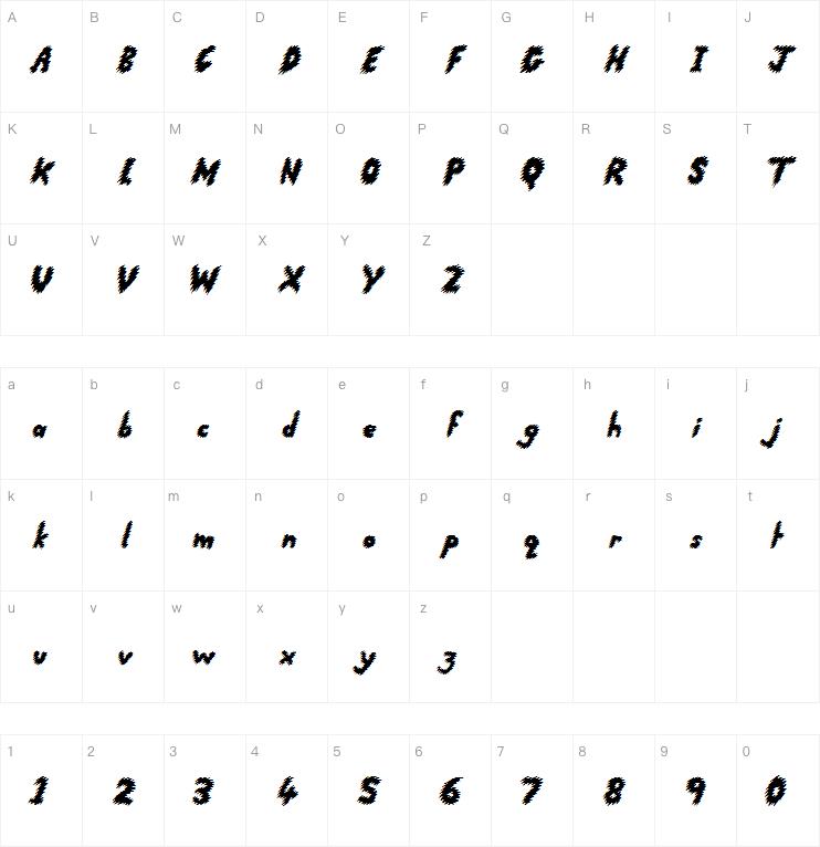 Running Scared字体