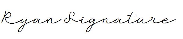 Ryan Signature字体