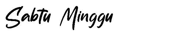 Sabtu Minggu字体