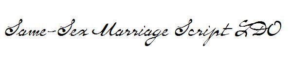 Same-Sex Marriage Script LDO