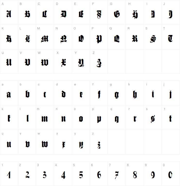 SchmalfetteGotisch字体