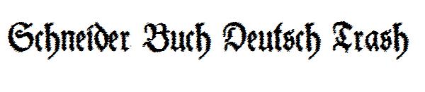 Schneider Buch Deutsch Trash字体