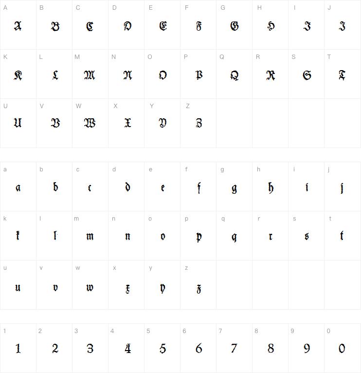 Schneider Buch Deutsch Trash字体