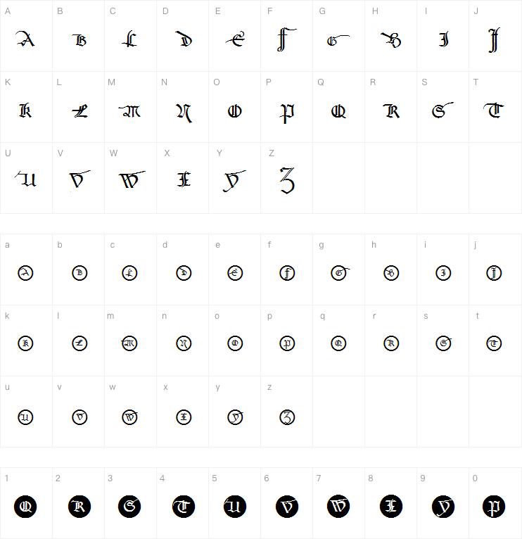 SchneidlerSchwabachInitials字体