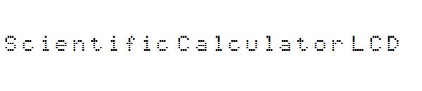 Scientific Calculator LCD字体
