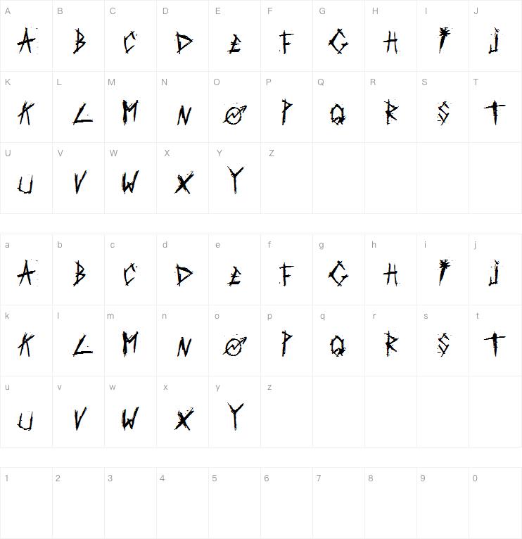 Scratched car paint字体