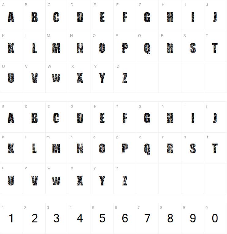 Scratched Letters字体